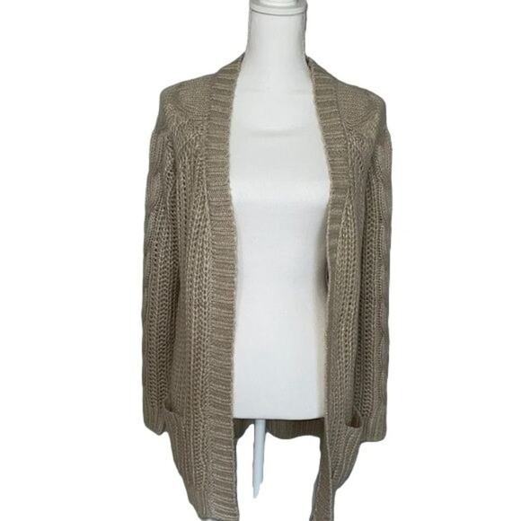 Pink Rose Oatmeal Cardigan Size Large - Picture 1 of 5